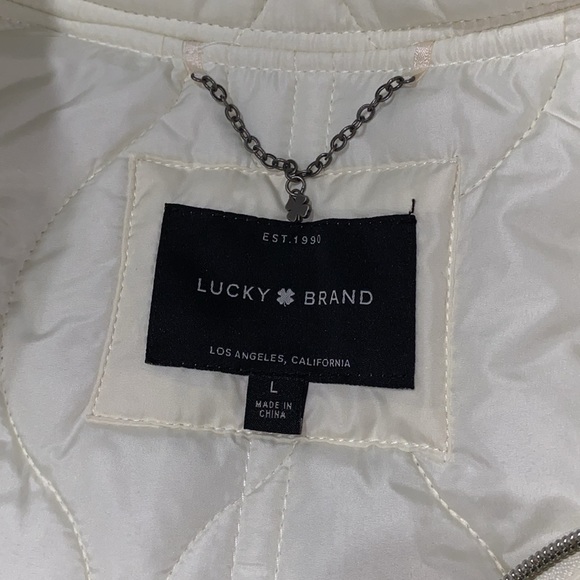 Lucky Brand Off White Quilted Jacket NWT - Picture 4 of 7